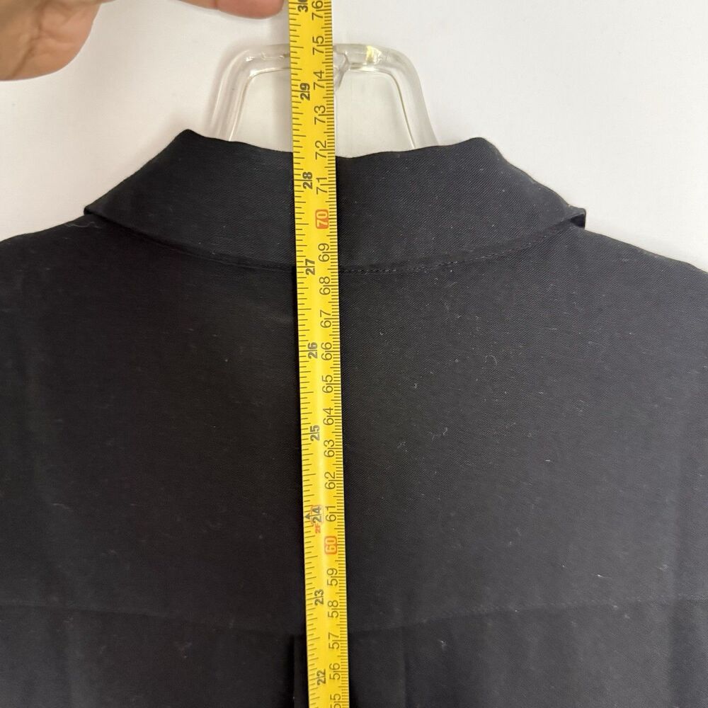 Uniqlo Women's Sleeveless Shirt Size L Black Up Collared Casual Summer - Picture 12 of 16